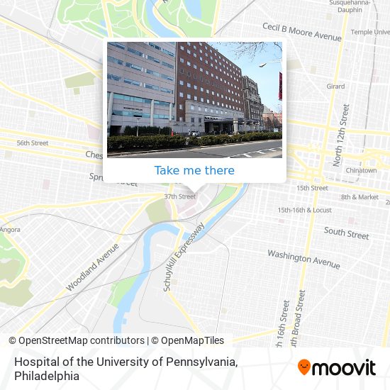 Hospital of the University of Pennsylvania map