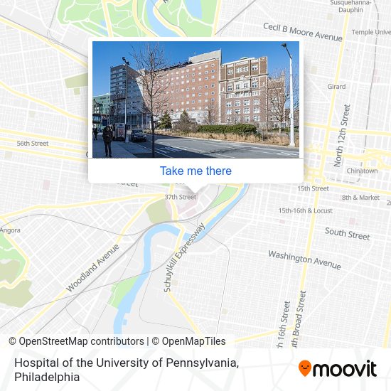 Hospital of the University of Pennsylvania map