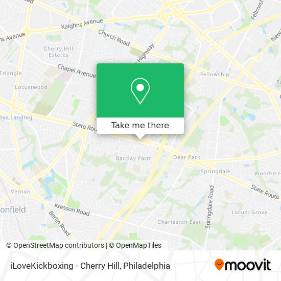 iLoveKickboxing - Cherry Hill map