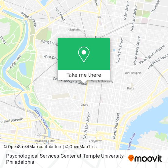 Psychological Services Center at Temple University map