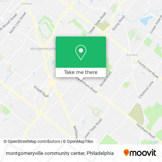 Mapa de montgomeryville community center