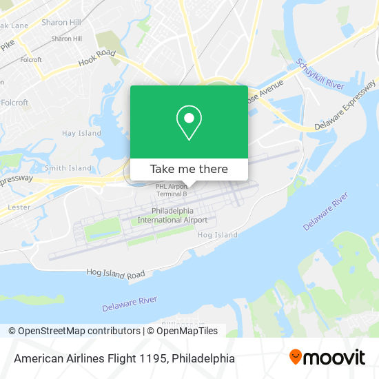 Mapa de American Airlines Flight 1195