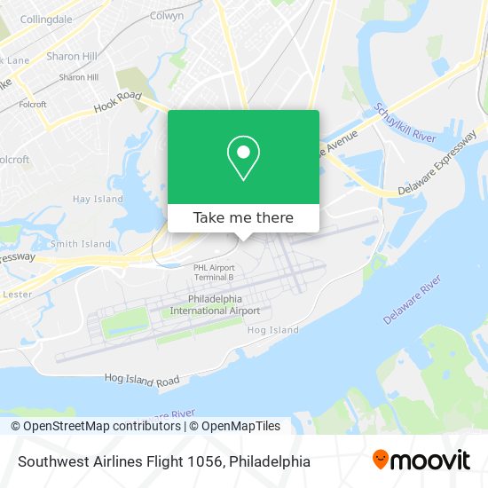Mapa de Southwest Airlines Flight 1056