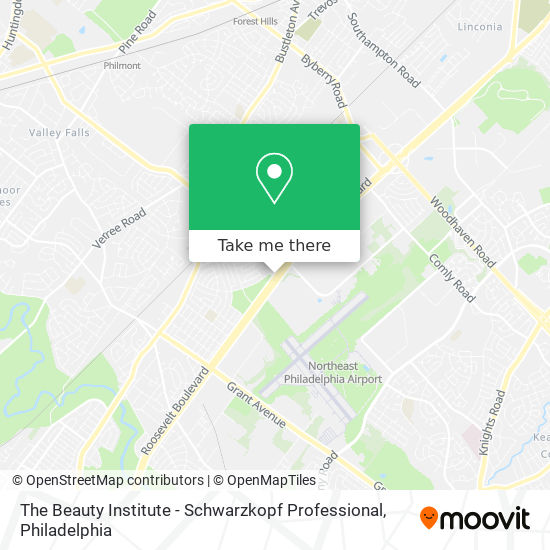 The Beauty Institute - Schwarzkopf Professional map
