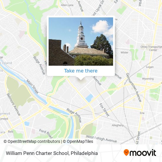 William Penn Charter School map