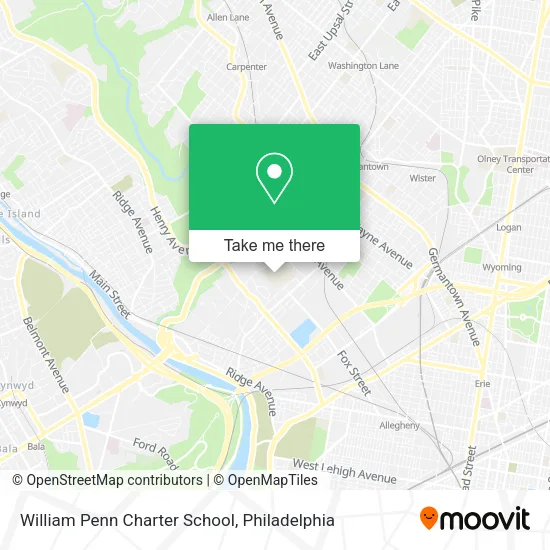 William Penn Charter School map
