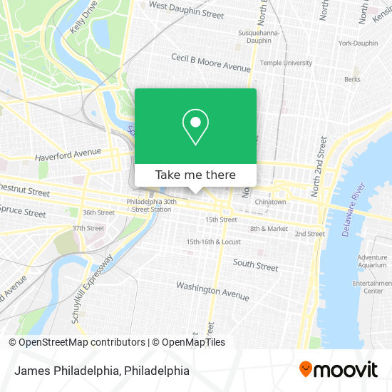 James Philadelphia map