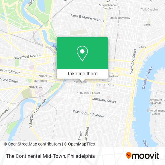 Mapa de The Continental Mid-Town