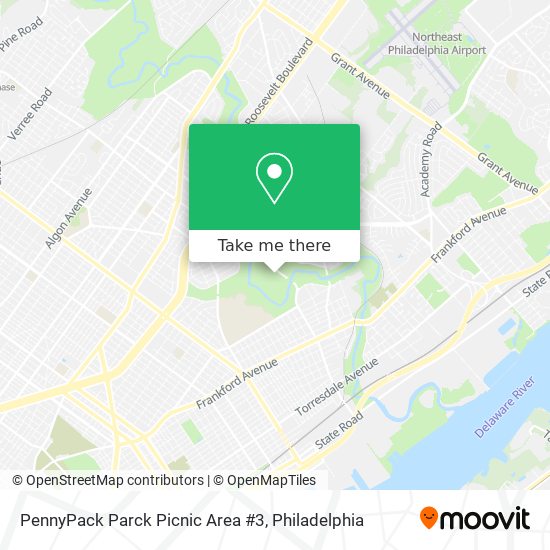 PennyPack Parck Picnic Area #3 map