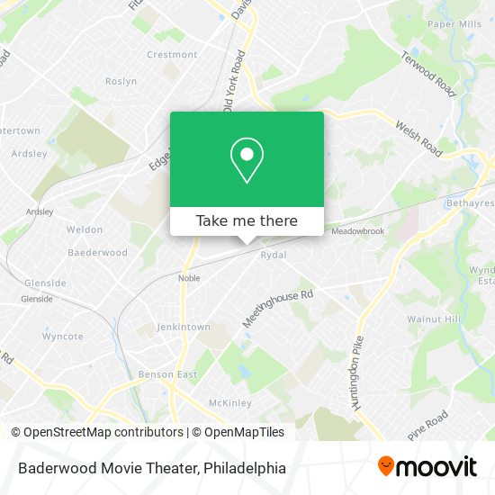 Baderwood Movie Theater map