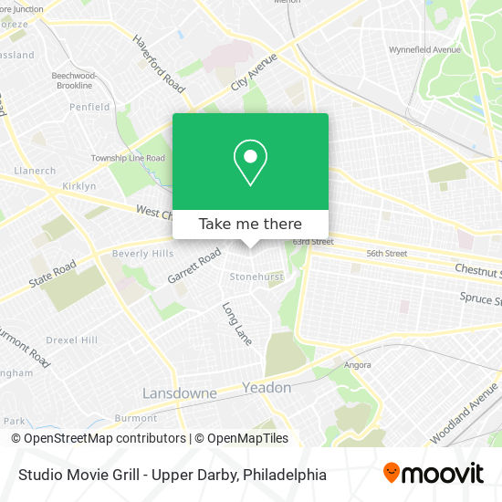 Studio Movie Grill - Upper Darby map