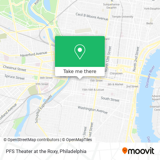 PFS Theater at the Roxy map