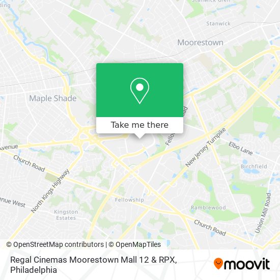 Regal Cinemas Moorestown Mall 12 & RPX map