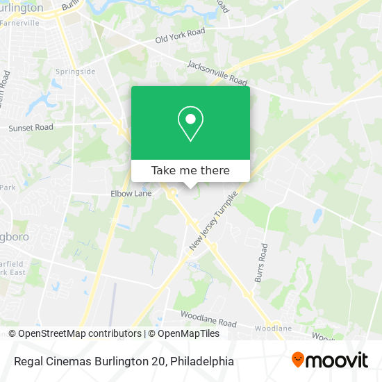 Mapa de Regal Cinemas Burlington 20