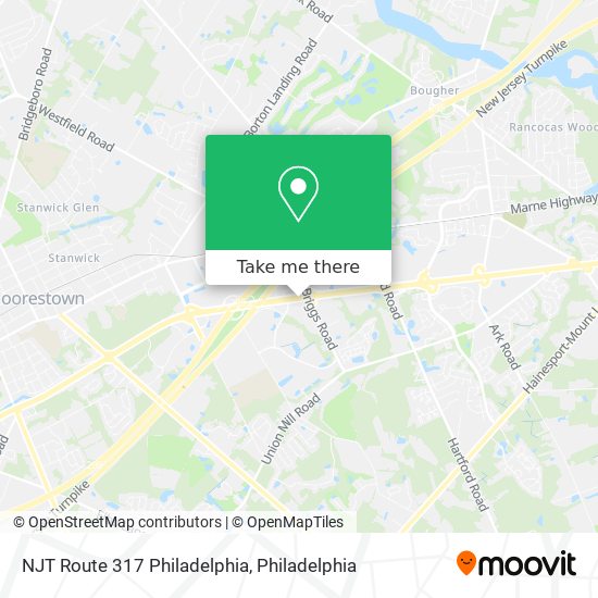 NJT Route 317 Philadelphia map