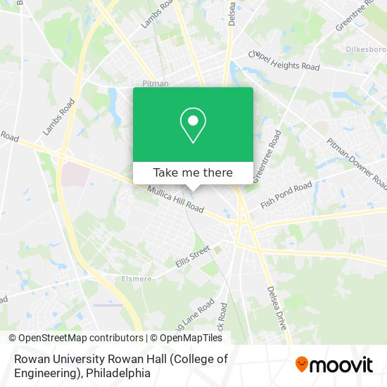 Mapa de Rowan University Rowan Hall (College of Engineering)