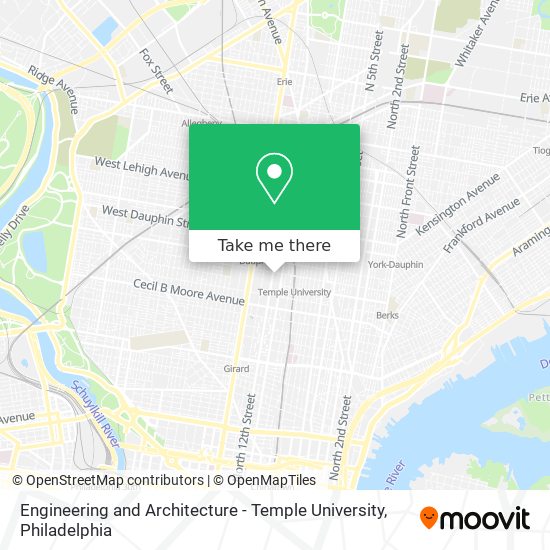 Engineering and Architecture - Temple University map