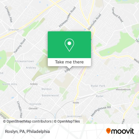 Roslyn, PA map