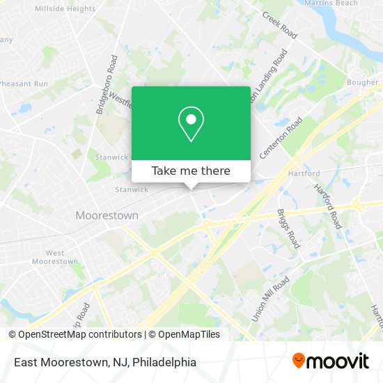 Mapa de East Moorestown, NJ
