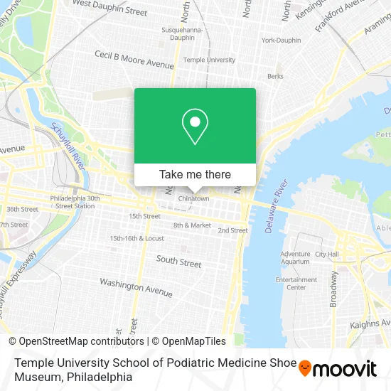 Temple University School of Podiatric Medicine Shoe Museum map