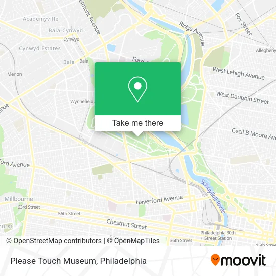 Please Touch Museum map