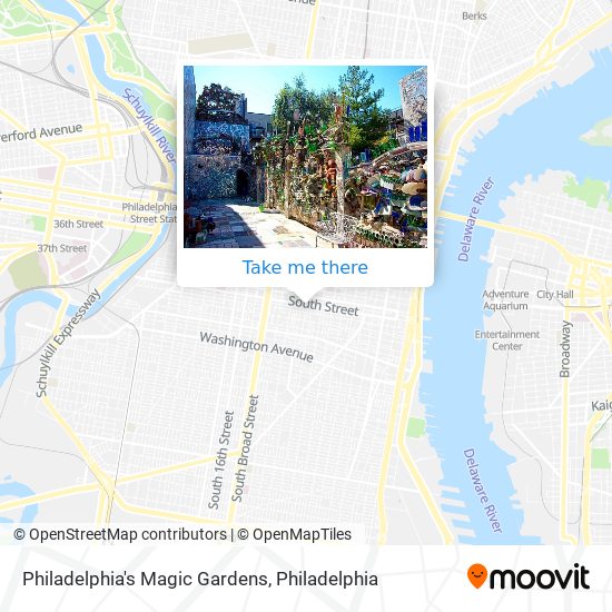 Philadelphia's Magic Gardens map