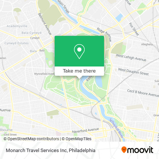 Monarch Travel Services Inc map