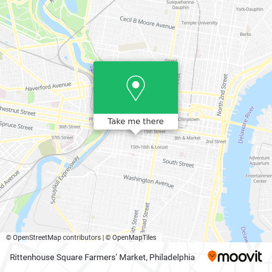 Rittenhouse Square Farmers' Market map