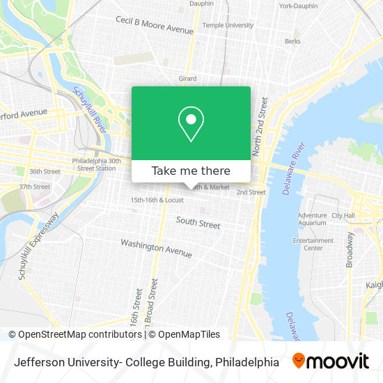 Jefferson University- College Building map