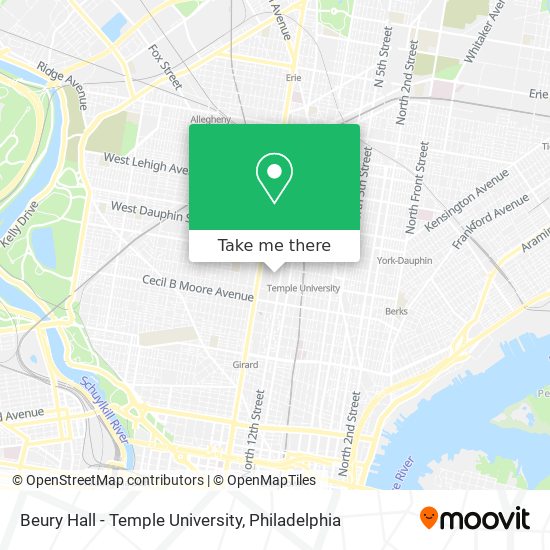 Beury Hall - Temple University map