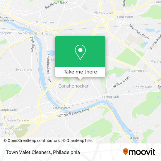 Town Valet Cleaners map