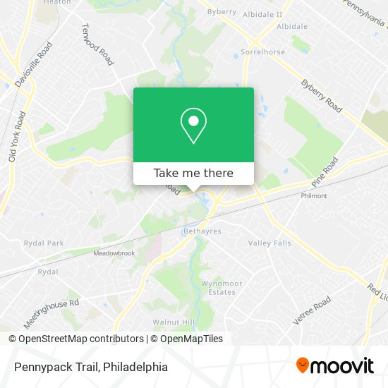 Pennypack Trail map