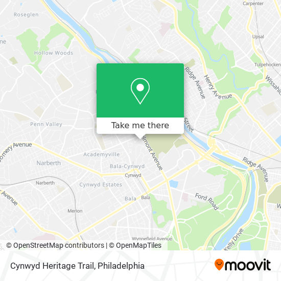 Mapa de Cynwyd Heritage Trail