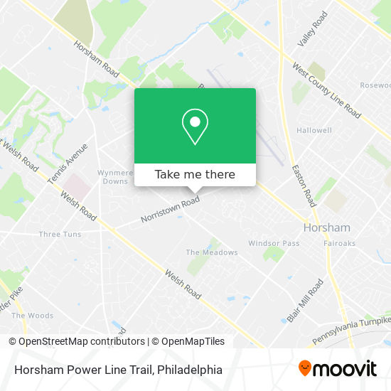 Horsham Power Line Trail map