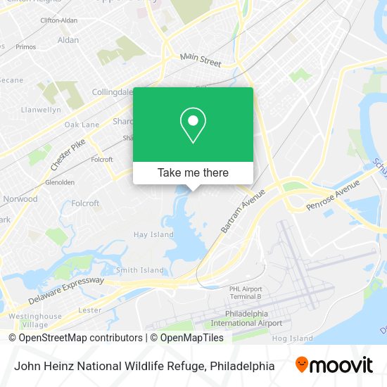 John Heinz National Wildlife Refuge map