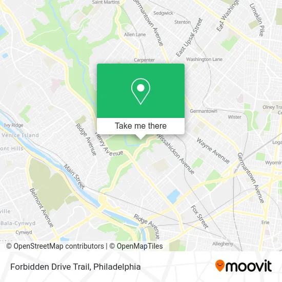 Forbidden Drive Trail map