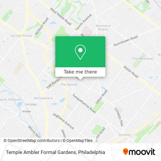 Temple Ambler Formal Gardens map