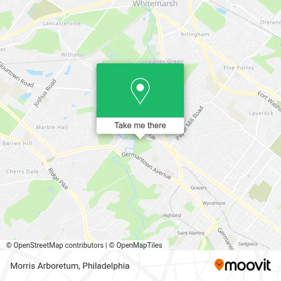 Morris Arboretum map