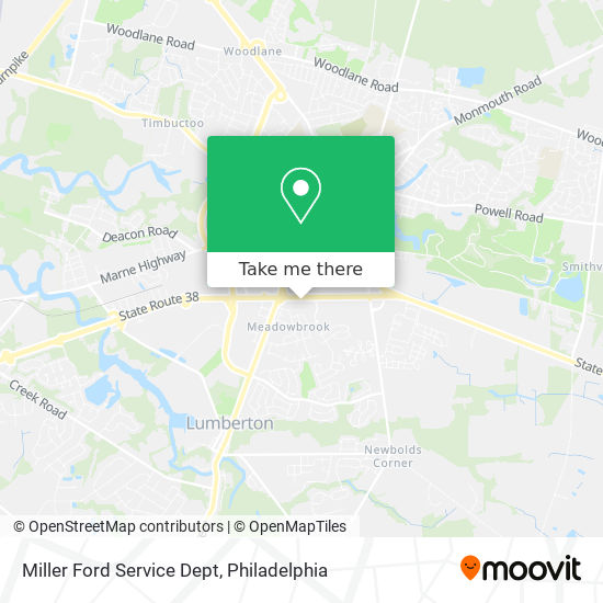 Miller Ford Service Dept map