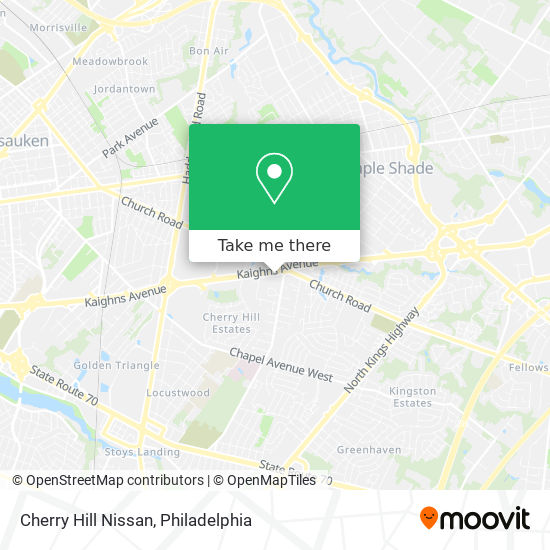 Cherry Hill Nissan map