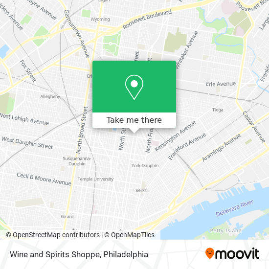 Wine and Spirits Shoppe map