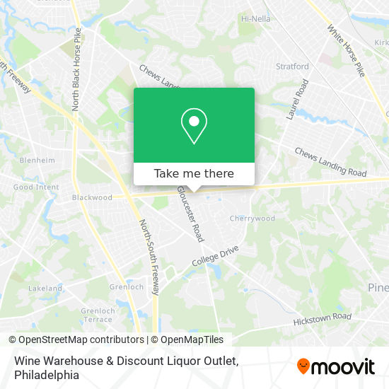 Mapa de Wine Warehouse & Discount Liquor Outlet