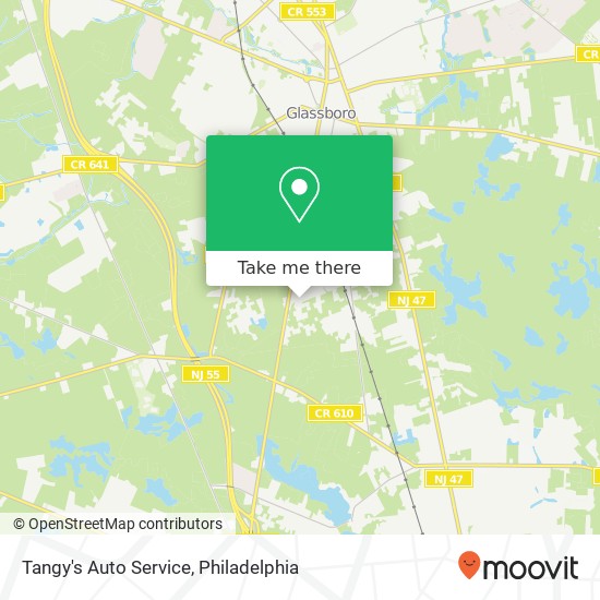 Tangy's Auto Service map