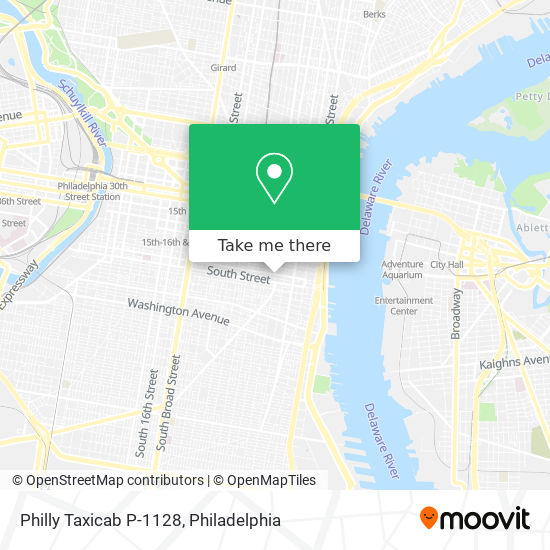 Philly Taxicab P-1128 map