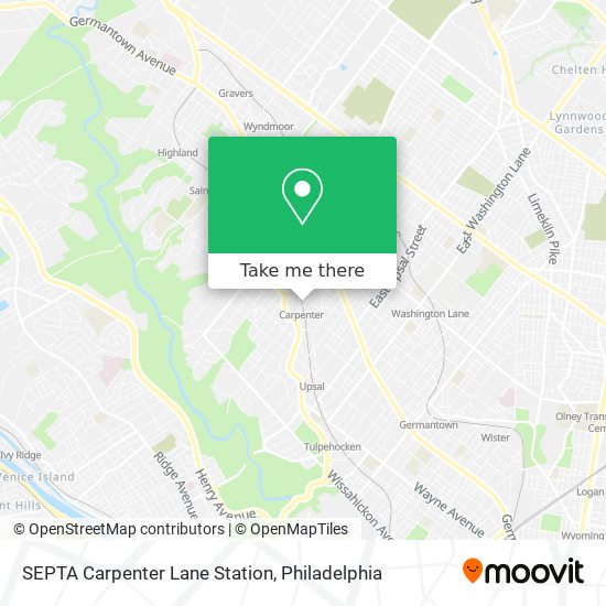 SEPTA Carpenter Lane Station map