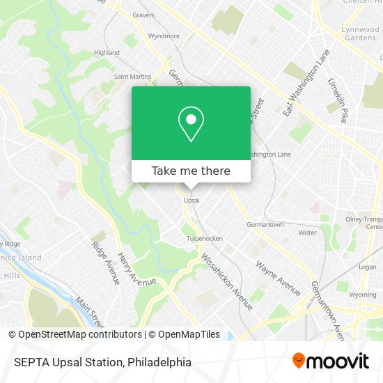 SEPTA Upsal Station map