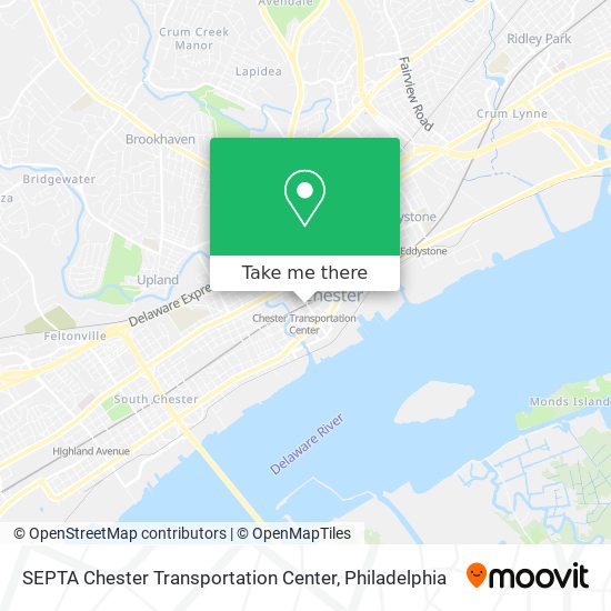 Mapa de SEPTA Chester Transportation Center