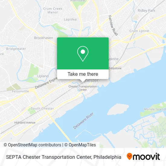SEPTA Chester Transportation Center map