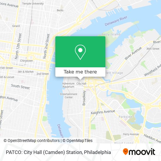 PATCO: City Hall (Camden) Station map