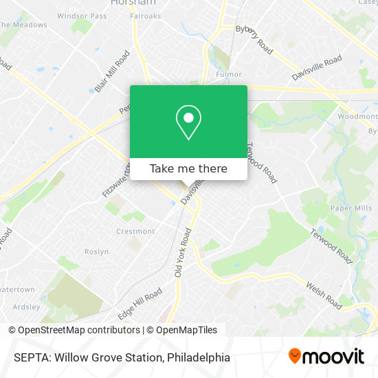 Mapa de SEPTA: Willow Grove Station